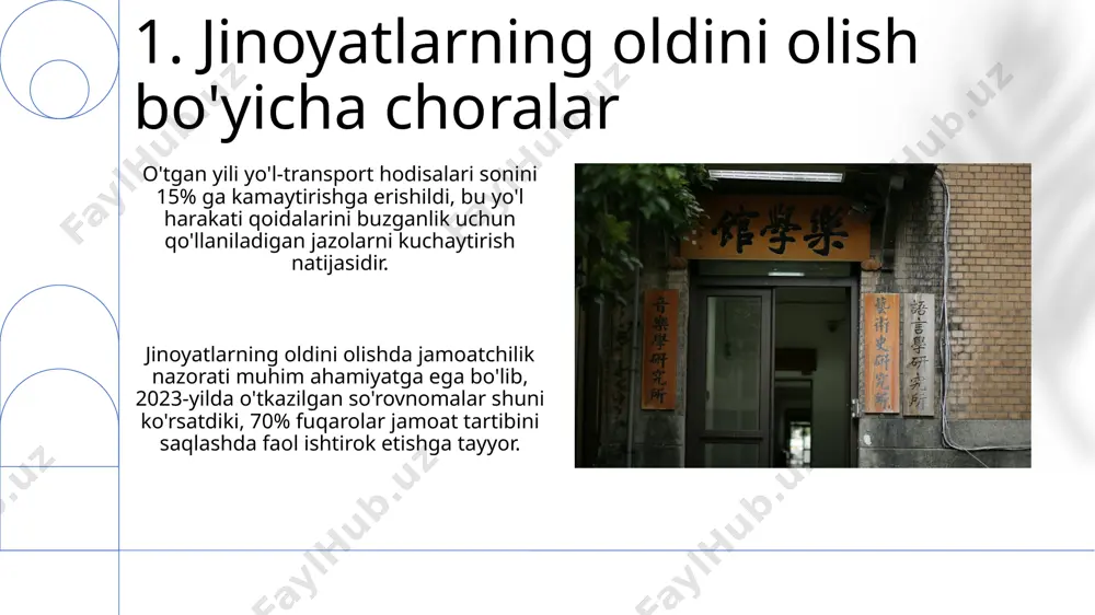 un yillik ko'rsatkichlarni, jumladan, jinoyatlarni ochish darajasi va sud hukmlarining qonuniyligini ta'minlash bo'yicha 95% dan yuqori natijalarga erishishni maqsad qiladi. 10. iqtisodiy jinoyatlarga qarshi kurash iqtisodiy jinoyatlarga qarshi kurash bo'yicha 2022 yilda 1500 dan ortiq jinoyat ishi qo'zg'atilgan bo'lib, ulardan 80%i korrupsiya bilan bog'liq. davlat byudjetiga yetkazilgan zararni qoplash bo'yicha 2023 yilning birinchi choragida 50 milliard so'mdan ortiq mablag' undirib olindi. 11.prokuratura xodimlarining malakasi prokuratura organlarida ishlayotgan xodimlarning kamida 85 foizi chet tillarini (ingliz, rus) bilish boʻyicha malakaga ega boʻlishi kerak. prokuratura xodimlarining kamida 5 yillik yuqori maʼlumotli huquqshunoslik tajribasiga ega boʻlishi, shuningdek, jinoyat kodeksi va protsessual kodekslarni chuqur bilishi talab etiladi. 12.davlat ayblovini qo'llab-quvvatlash jinoyat ishlarini qo'zg'atish uchun zarur bo'lgan dalillar 90% dan ko'prog'ini prokurorlar to'playdi, qolgan 10% esa tergov organlari tomonidan taqdim etiladi. davlat ayblovini qo'llab-quvvatlash jarayonida prokurorlar o'rtacha 300 dan ortiq dalillarni, shu jumladan, guvohliklar va ekspertizalarni tahlil qiladilar. 13.jamoatchilik nazorati va shaffoflik prokuratura veb-saytlaridagi ochiq ma'lumotlar …