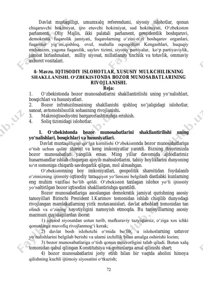 davlat mustaqilligi va bozor munosabatlari — PDF