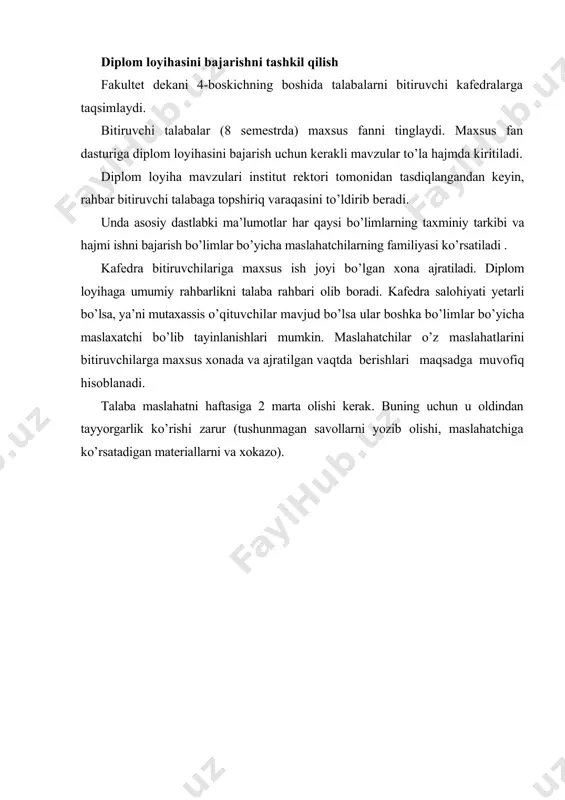 kafedrada bajariladigan diplom loyixalarining mavzulari tarkibi ularga quyiladigan talabalar va ularni rasmiylashtirish - Page 5