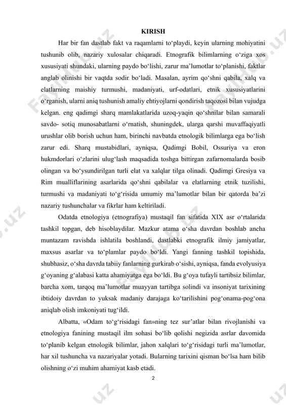 ‘ona aniqlab olish imkoniyati tug‘ildi. albatta, «odam to‘g‘risidagi fan»ning tez sur’atlar bilan rivojlanishi va etnologiya fanining mustaqil ilm sohasi bo‘lib qolishi negizida asrlar davomida to‘planib kelgan etnologik bilimlar, jahon xalqlari to‘g‘risidagi turli ma’lumotlar, har xil tushuncha va nazariyalar yotadi. bularning tarixini qisman bo‘lsa ham bilib olishning o‘zi muhim ahamiyat kasb etadi. 1. etnalogiya fanining paydo boʻlishi tarixi yozuv kashf etilgan dastlabki davrdan boshlab o‘qishni hamda uzoq xalq va elatlar to‘g‘risidagi ma’lumotlarni qadimgi misr, mesopatamiya va eronda yaxshi bilganlar, qo‘shni elatlar to‘g‘risida faqat yozma manbalardagina emas, balki xalq og‘zaki ijodida ham to‘qilgan turli rivoyatlar, hikoyalar va afsonalardan bilib olganlar. mil. avv. xx asrlarda misrda yaratilgan «sinuxeta sarguzashtlari», keyinroq tosh va qabrlarga bitilgan zafarnomalar, tell-amarnada topilgan arxiv hujjatlari, qadimgi shumer va ossuriya obidalaridagi yozuvlar, eron-ahamoniy podsholari bittirgan jangovar solnomalar tevarak-atrofdagi mamlakatlar aholisi to‘g‘risida nodir ma’lumotlarni bizgacha yetkazganlar. yahudiy va nasroniylarning qadimiy muqaddas kitoblaridan tavrot (bibliya)da tilga olingan turli elat va qabilalarning nomlari …