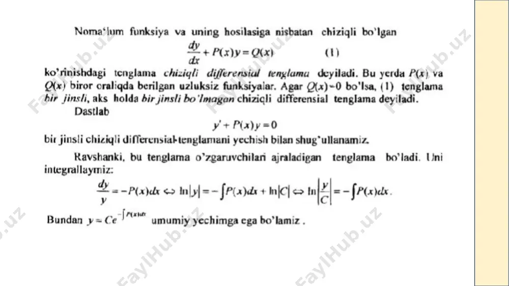 chiziqli differensial tenglamalar sistemasi - Page 3
