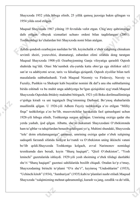 yangi, betakror obrazlarida namoyon bo‘ldi. bu tarix –yo‘l – safar – kema –karvon, xarita (yer kurrasi va vatani), manzil, raqam, surʼat va vaqt obrazlaridir. bular bir-biri bilan uzviy bog‘langan bo‘lib, insoniyat tarixi yaxlitdir va doim olg‘a qarab harakat qiladi, bu insoniyat karvonini – kemani to‘xtatib bo‘lmaydi, u insoniyat orzusi – baxt-saodat manzili sari harakat qiladi. buni shayxzodaning o‘z kitoblariga “o‘n besh yillik daftari” yoki “chorak asr devoni” deb sarlavha qo‘yishidan ham bilish mumkin. shoirning o‘zi “inson umri cheklangan muhlatli daftar”, demak bu daftarni foydali, ezgu ishlar – “yozuvlar” bilan to‘ldirish lozim deydi. “raqamlar” sheʼrida esa shunday satrlar bor: “men na munajjimman va na hisobdon va lekin ko‘raman sonlar mag‘zida osmoncha maʼnolar, yurtni obodon”...“qo‘llar» sheʼrida qo‘llarda insonning borlig‘ini, uning ichki olamining muhrini ko‘radi. uningcha, “g‘oyat shafqatli, hayotbaxsh qo‘llar” ham “ayovsiz, yovuz, go‘r kabi sovuq, tanbal” qo‘llar ham bor, qisqasi, har bir qo‘l “yurakning navkarlaridir”, yurak neni buyursa, qo‘l shuni ijro etadi.maqsud …