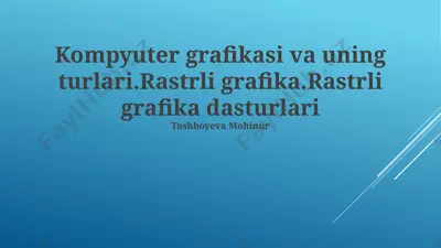 raster grafikasi — PPTX