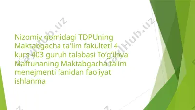 uslubchi faoliyatini o'zgartirish — PPTX