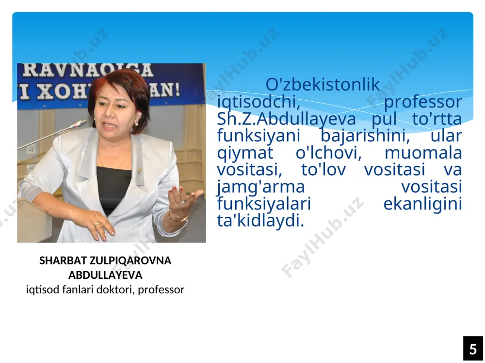 pul va uning funksiyalari - Page 5