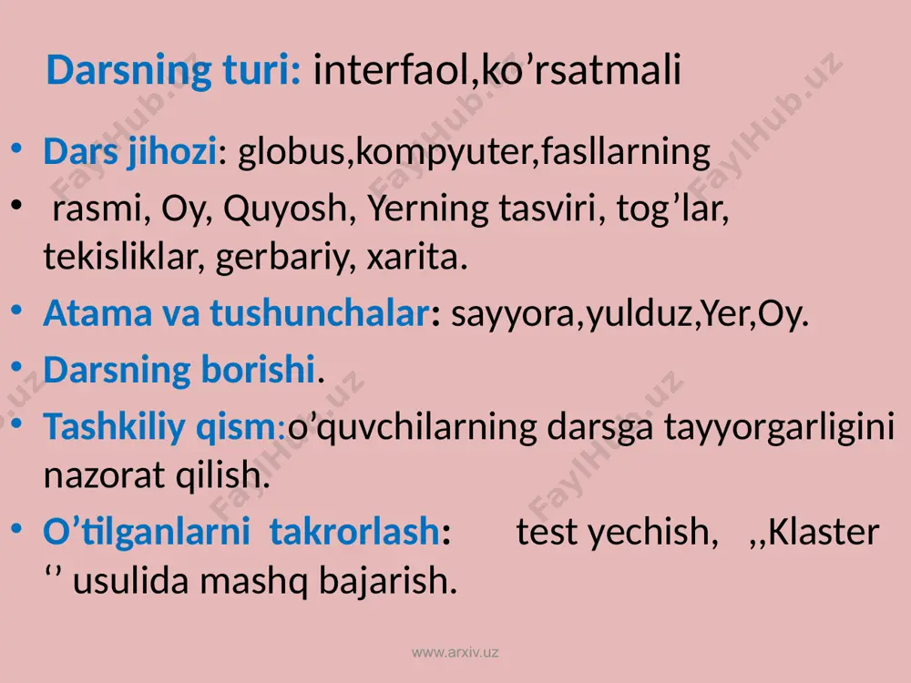 yer sayyora. yer yuzasining tuzilishi - Page 3