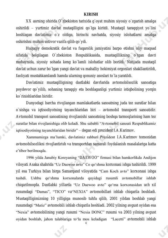 odini rekonstruksiya qilish», «mis eritish zavodida yangi sulfat kislota tsexini qurish», elektr energiyasi ishlab chiqarish imkoniyatini 50 megavattga oshirish maqsadida «sirdaryo issiqlik elektr stansiyasini to‘liq miqyosda modernizatsiya qilish», qoraqalpog‘iston respublikasidagi «mang‘it» mas’uliyati cheklangan jamiyati bazasida yiliga 5 ming tonna mahsulot chiqarish quvvatiga ega bo‘lgan ip-kalava yigiruv korxonasi tashkil etish» va boshqa ob’ektlar haqida aytib o‘tdilar. 6 yo‘l-transport infratuzilmasini taraqqiy ettirish sanoatni jadal rivojlantirish va uning salohiyatini oshirishga xizmat qilmoqda. 2014 yilda umumiy foydalanish uchun mo‘ljallangan 540 kilometr avtomobil yo‘lini qurish va rekonstruksiya qilish ishlari yakunlandi. 116 kilometrdan iborat ikki polosali yo‘l kengaytirilib, to‘rt polosali qilib qayta qurildi, bu esa o‘z navbatida ushbu yo‘llarda qatnovni 3 barobar oshirish imkonini berdi. toshkent traktor zavodining optimallashtirilgan ishlab chiqarish maydonlarida yangi korxona – «toshkent qishloq xo‘jaligi texnikasi zavodi» mas’uliyati cheklangan jamiyati tashkil etildi. bu erda traktorlar, tirkama va paxta terish mashinalarining yangi modellari ishlab chiqarilmoqda. o`zbekiston respublikasi prezidenti shavkat mirziyoevning mamlakatimizni 2016 yilda ijtimoiy-iqtisodiy …