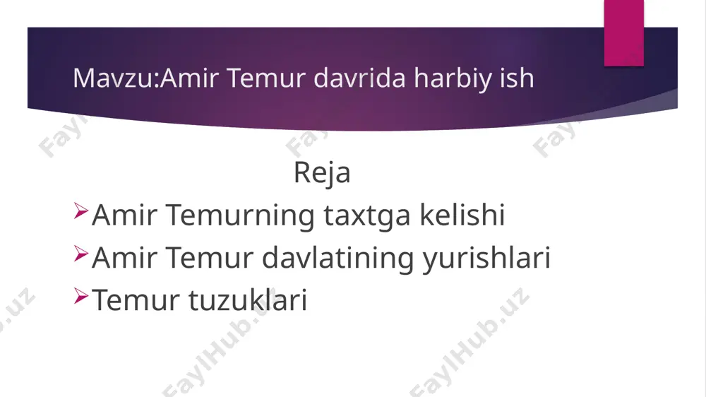 ati va shuhrati uni movarounnahrning nufuzli amirlaridan amir xizr yasovuriy va amir qazagʻon bilan yaqinlashtirdi. xondamirning yozishicha, otasi amir taragʻoy amir temurni avval (1355) amir joku barlosning qizi nurmushk ogʻoga, soʻngra oʻsha yili (1355) qazagʻonning nabirasi va amir husaynning singlisi oʻljoy turkon ogʻoga uylantiradi. keyingi nikoh tufayli amir temur bilan balx hokimi amir husayn oʻrtasida ittifoq yuzaga kelib, ular birgalikda moʻgʻullarga qarshi kurashadilar. amir temurning movarounnahrni birlashtirish yoʻlidagi harakati 14-asrning 60-yillari boshlaridan boshlandi. 14-asr ning 50-yillari oxirida movarounnahrda amirlarning oʻzaro kurashi kuchayib, amir qazagʻon oʻldirildi. mamlakatda siyosiy parokandalik avjiga chiqib, ogʻir tanglik sodir boʻldi. xondamirning „habib ussiyar“ kitobida keltirilgan maʼlumotlarga qaraganda, ulus oʻnga yaqin mustaqil bekliklarga boʻlinib ketgan. temurning oilasi amir temurning onasi takina xonim edi. otasi amir taragʻay esa turkiy barlos urugʻining oqsoqollaridan hamda chigʻatoy ulusining eʼtiborli beklaridan hisoblangan. uning buyuk ajdodlari kesh viloyatida hokimlik qilishgan. shu bois amir temurning otasi amir taragʻay ham yilda bir marotaba ili daryosi …