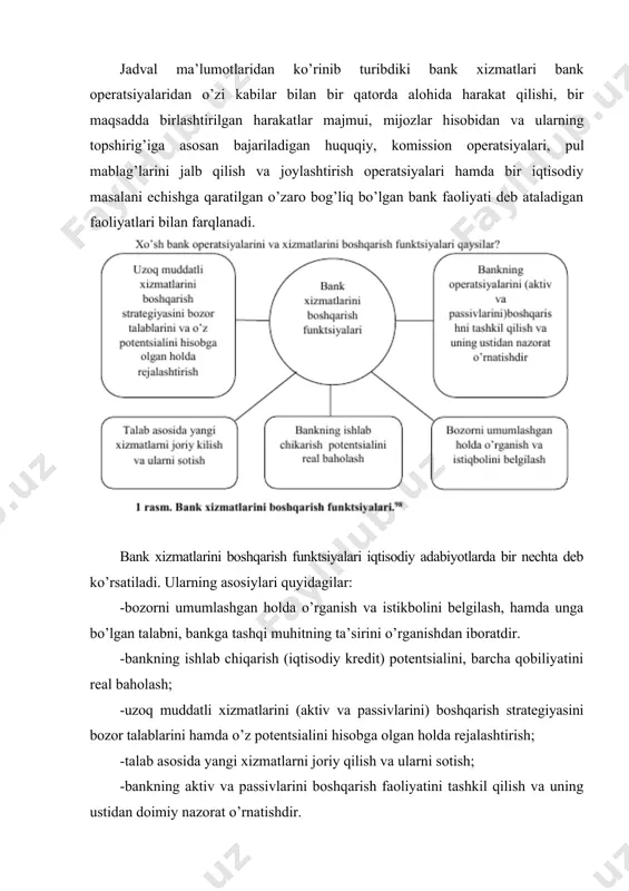 ib borayotgan raqobat banklarning ko’shilib ketishiga olib keladi, bu esa sarmoyalar bozorida va iqtisodning investitsiyalar sohasida yangi sharoitlarni vujudga keltiradi. uzbekistonning bank tizimi unga kam kuvvatli talay banklar kirganligi sababli, yakin vakt ichida bu ta’moyilning ta’sirini boshdan kechiradi. bu xodisaga respublika bank xizmati bozorida anchagina raqobatbardosh va samarali bo’lgan chet el banklarining paydo bo’lishi ham yordam beradi. uchinchidan, bu an’anaviy bank xizmatlari bozoriga tobora shaxdam odimlar bilan kirib kelayotgan bankdan tashqari tuzilmalar bilan raqobatning kuchayishi. jumladan, aholiga kredit kartochkalari bilan xizmat ko’rsatish sohasida turli hildagi tijorat tuzilmalari faoliyat ko’rsata boshlaydilar. to’rtinchidan, bank ishlariga bu xizmatlarning ko’p sonli iste’molchilari ta’siri ortadi. iste’molchi operatsiyalarining tezligi va sifati, hisob-kitoblarning kulayligi, mijozlarning extiyojlariga dikkat e’tibor karatilishiga nisbatan banklarga tobora kattik talablar kuya boshlaydi. bank tizimi xozir xal qilinishi qiyin bo’lgan dilemmaning keskinlashuvi sharoitida turibdi. qo’yilmalarni jalb qilishda banklar ekspansiyasi va omonatchilarni zararlardan kafolatlash o’rtasida asosiy muvozanatsizlik mavjud. kafolatlar moliya institutlariga qo’shimcha qo’yilmalarni jalb qilish …