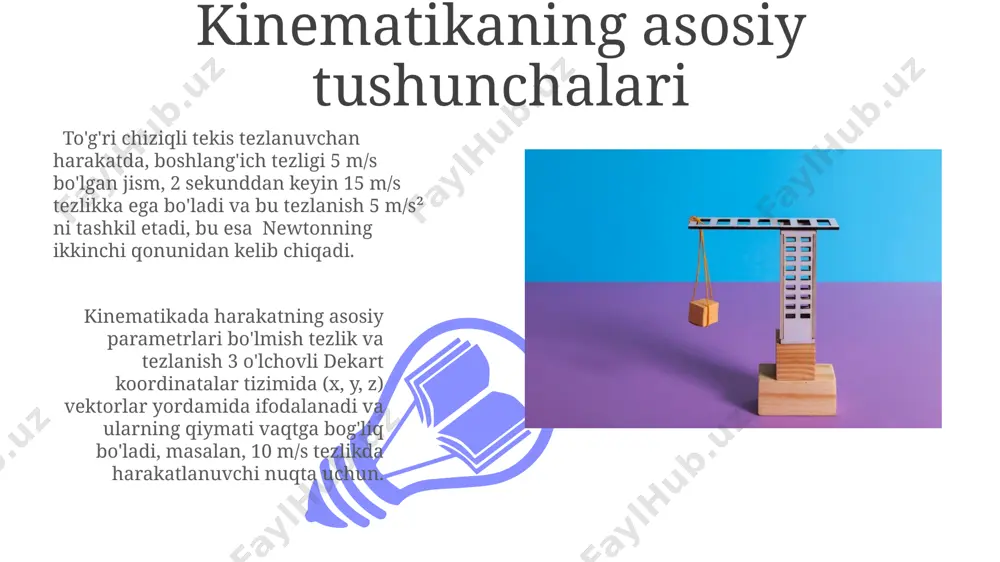 mexanikadagi asosiy tushunchalar: kinematika va dinamika - Page 3