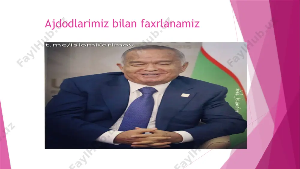arini aniqlash uchun tekshiruvlar olib borilmoqda. yangi mavzuni mustahkamlash reproduktiv salomatlik deganda nimani tushunasiz? tug’ma kasallik deganda nimani tushunasiz? irsiy kasalliklar qanday kelib chiqadi? gen kasalliklari necha xil bo’ladi? dominant gen kasalliklariga misol ayting. retsessiv gen kasalligiga misol ayting. daun sindromida xromosomalar soni nechta bo’ladi? klaynfelter sindromi kimlarda uchraydi/ shereshevskiy-terner sindromi tug’ilgan nechta qizlarning bittasida uchraydi? tug’ma va irsiy kasallarga uchragan farzand dunyoga keltirmaslik uchun nima qilish kerak? uyga vazifa 25-$ 116-120 betlarni o’qib kelish. mavzuga oid testlardan ishlab kelish j e’tiboringiz uchun rahmat image1.jpg media1.mp4 image2.png image3.jpg image4.jpg image5.jpg image6.jpg image7.jpg /docprops/thumbnail.jpeg