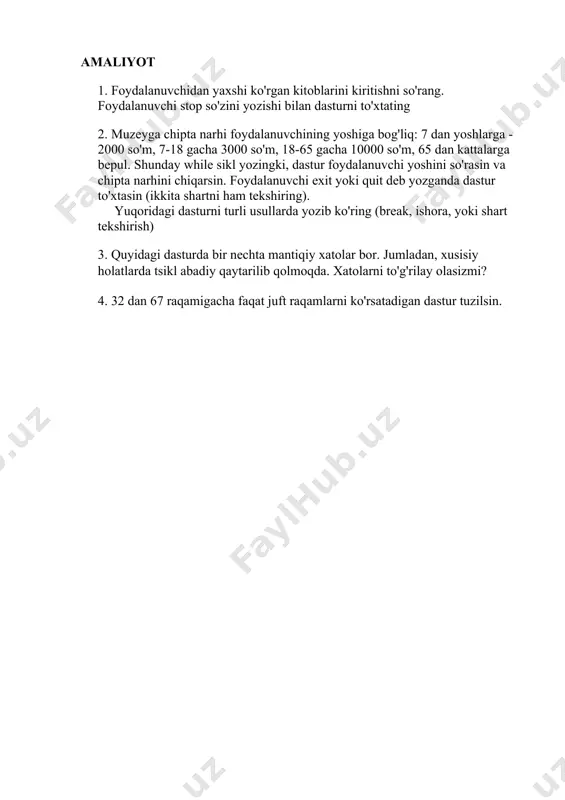 pythonda sikl operatorlari (while) - Page 5