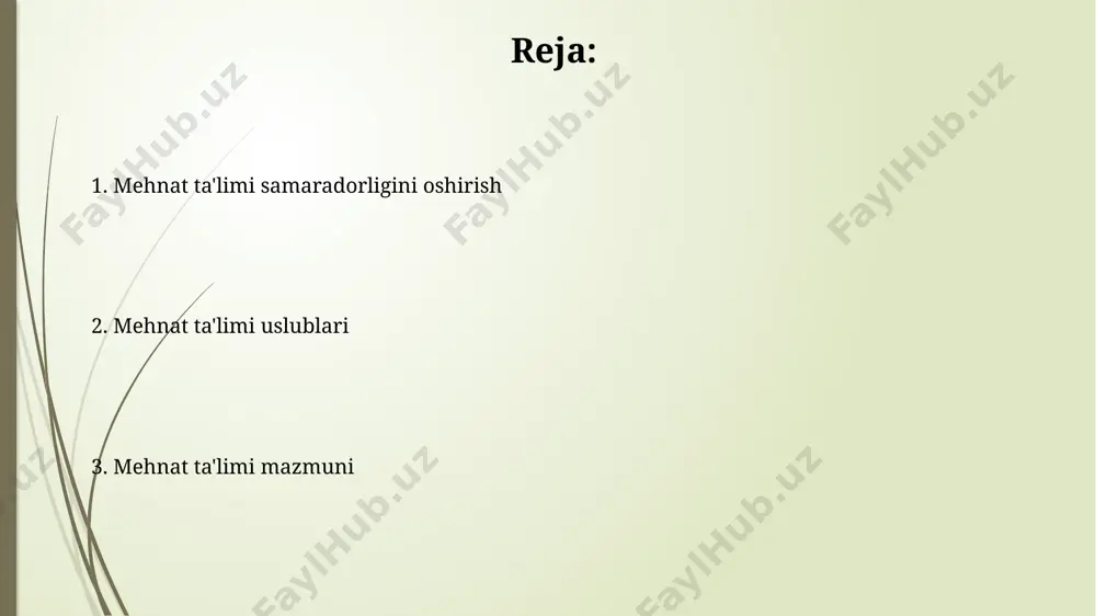 nat tarbiyasi jarayonida qo'llaniladigan rollli o'yinlar orqali jamoaviy ishlash ko'nikmalarini rivojlantiradi. mehnat tarbiyasi va shaxsning shakllanishi меҳнат тарбияси жараёнида 5-10 ёшдаги болаларда масъулият ва мустақиллик тушунчаларини шакллантириш учун тошкент шаҳридаги мактабларда амалий машғулотлар ўтказилиши самаралидир. самарқанддаги касб-ҳунар коллежларидаги тажрибалар шуни кўрсатдики, меҳнат тарбиясининг 2 йиллик дастури битирувчиларнинг ишга жойлашиш коэффициентини 15% га оширади. bolalarni mehnatga o'rgatishning bosqichlari bolalarni mehnatga o'rgatish 3 bosqichda amalga oshiriladi: 1-bosqich (5-7 yosh) – sodda vazifalar, masalan, o'yinchoqlarni yig'ishtirish, toshkentdagi bolalar bog'chasida; 2-bosqich (8-10 yosh) – bog'dorchilikka oid ishlar, samarqanddagi maktab hovlisida; 3-bosqich (11-14 yosh) – murakkabroq kasbiy ko'nikmalarni o'rgatish. andijon viloyatidagi 10 ta maktabda qo'llaniladigan mehnat ta'limi metodikasida 2 ta asosiy usul qo'llaniladi: 1-usuli - amaliy mashg'ulotlar, 2-usuli - o'yinli mashg'ulotlar. har bir usul o'quv yili davomida 6 oy davom etadi. zamonaviy mehnat tarbiyasi tendentsiyalari zamonaviy mehnat tarbiyasi dunyo bo'ylab, xususan 20 dan ortiq rivojlangan mamlakatlarda, raqamli savodxonlik va stem (fan, texnologiya, muhandislik va matematika) …