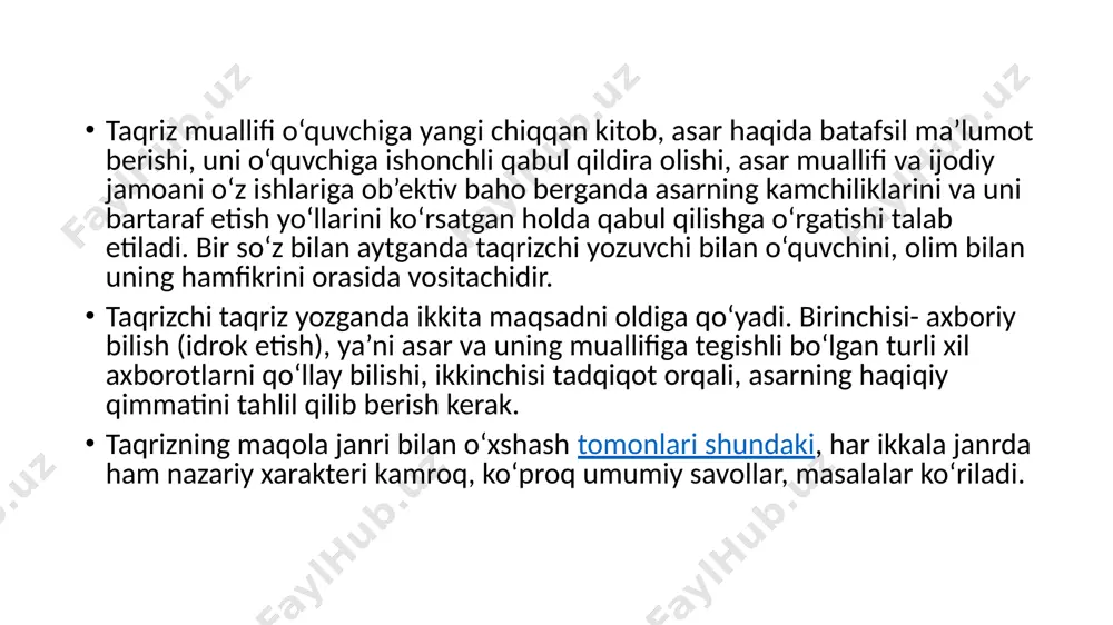 taqriz matni, turlari va taqrizning tuzilishi - Page 5
