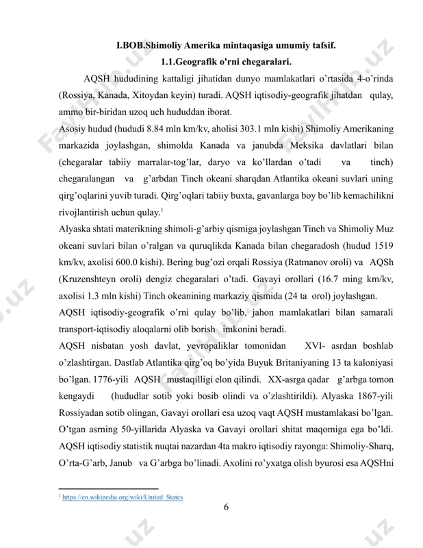 shligi bilan harakterlanadi . ayni vaqta grelandiyaning shimoliy va sharqiy qirg`oqlari kemachilik uchun noqulay bo`lib, yil bo`yi suzib yuruvchi muz bo`laklari bian qoplangan . faqatgina grelandiyaning unchalik katta bo`lmagan janubiy – g`arbiy qirg`oq bo`ylari kemachilik uchun qulay. shimoliy amerika relefi bir muncha murakkab bo`lsada , xo`jalik yuritish uchun (ayniqsa aqshning asosiy hududi va kandaning cho`l provensiyalari) jud qulay. tog` va tekisliklar materik bo`ylab meridional joylashgandir. makromintaqaning g`arbiy qismida kordelera tog`lari joylashgan bo`lsa, sharqida tekisliklar va past tog`lar mavjud. makromintaqaning o`rtacha balandligi dengiz sathidan (g`arbda 1700 m va sharqa 200-300m) 720 m bo`lib, asosan kanada, lavrentiy qirlari , janubda markaziy tekisliklar (katta qismi aqsh hududida ), g`arbda kordilera tog`lari oldidagi buyuk tekisliklarga tutashib ketgan, markaziy tekisliklar sharqida appalachi tog`lari mavjud. kanada arktika arxipelagining sharqiy qismi va grelandiya sohilalri relefi tog`lidir. makromintaqaning janubiy - sharqida tor yo`lak hosil qilgan atlantika bo`yi past tekisligi va meksikaning past tekisligi iqtisodiy jihatdan kuchli darajada o’zlashtirilganligi …