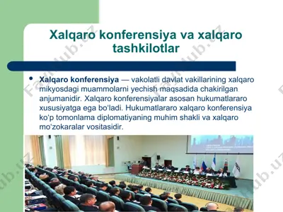 xalqaro konferensiya va xalqaro tashkilotlar — PPT