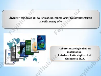 windows otda ishlash ko‘nikmalarini takomillashtirish — PPTX
