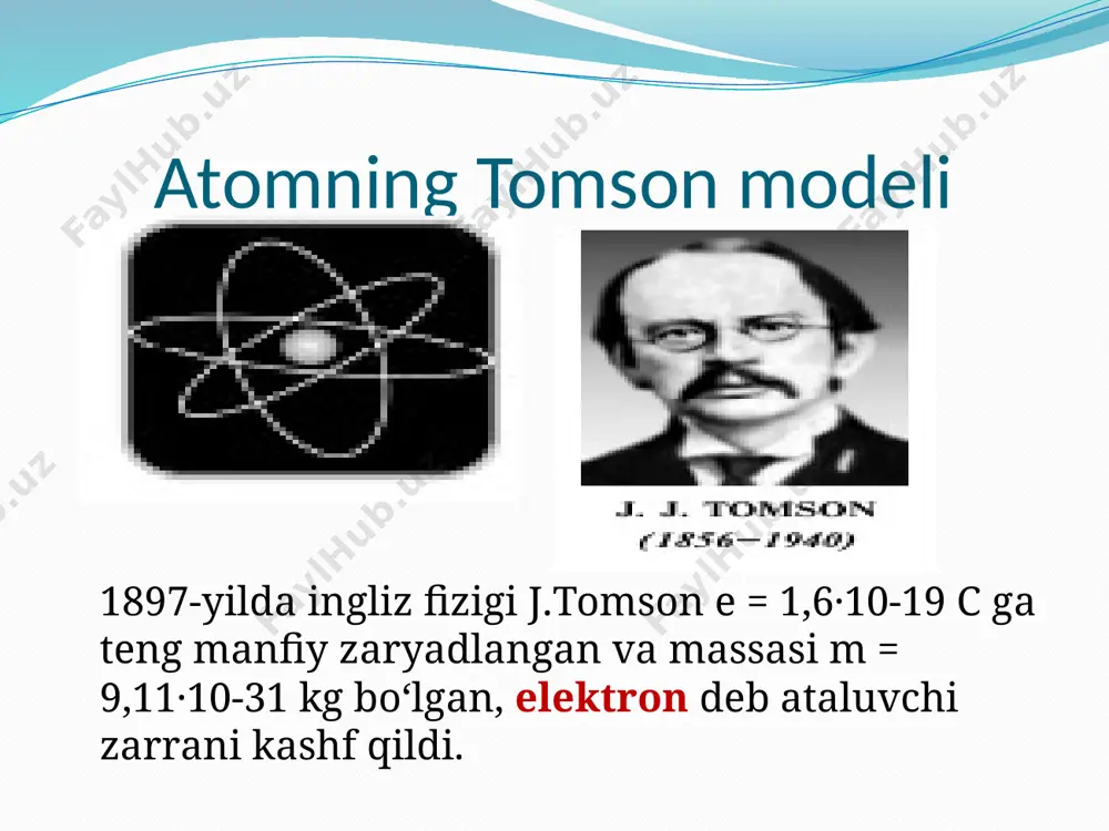 nligi tushunarlidir. yadroning tomchi modeli ya.i.frenkel nazariyasiga ko’ra atom yadrosini suyuqlik tomchisiga o’xshatish mumkin (yadroning tomchi modeli). suyuqlik tomchisidagi molekulalar o’zaro molekulyar tutinish kuchlari bilan bog’langani singari yadroni tashkil qiluvchi nuklonlar ham o’zaro alohida tortilish kuchlari – yadro kuchlari bilan bog’langan. ko’pgina elementlar atom yadrolarining barqarorligi yadro kuchlarining nihoyatda ulkan ekanligini ko’rsatadi: bu kuchlar bir-biriga juda yaqin joylashgan protonlar orasida ta’sir qiladigan ancha kuchli bo’lgan kulon kuchlaridan ortiq bo’lishi kerak. yadro kuchlari faqat juda kichik masofalardagina (10-13 sm tartibida) namoyon bo’ladi. nuklonlar orasidagi masofa bir oz ortganda yadro kuchlari nolgacha kamayadi va kulon kuchlari protonlarni ajratib yuboradi (yadroni parchalaydi). taxminan bir xil sondagi protonlar va neytronlardan tashkil topgan yengil kimyoviy elementlarning yadrolari ayniqsa barqaror bo’ladi. yadrolari ko’p bo’lgan nuklonlardan (neytronlari ortiqcha) tashkil topgan eng og’ir kimyoviy elementlarda (davriy sistemada qo’rg’oshindan keyin joylashgan) yadro kuchlari yadroning barqarorligini ta’minlay olmaydi. bunday yadrolar o’z-o’zidan parchalanib ancha yengil elementlarning yadrolariga aylanadi. bu hodisa tabiiy …