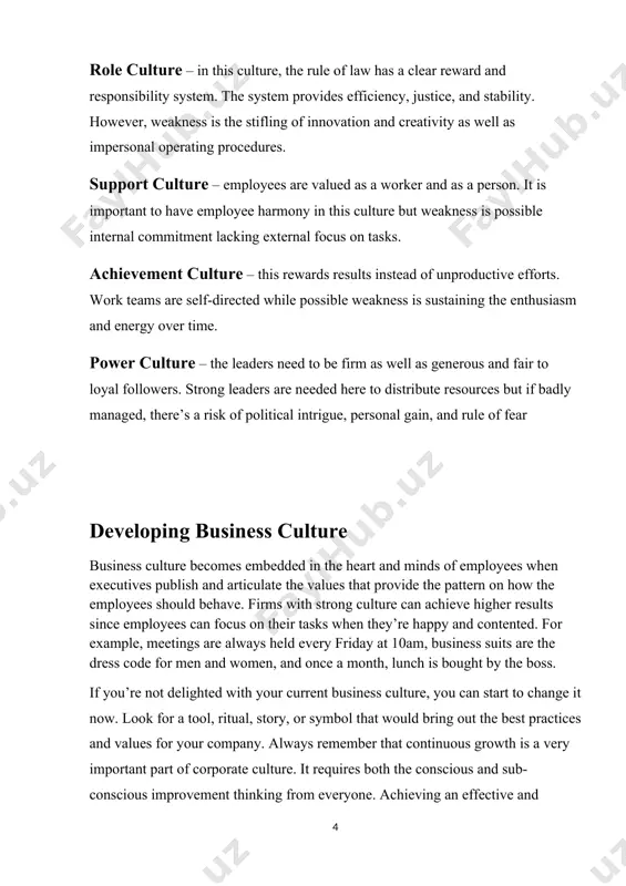 tyle, values, ethics, expectations, and goals are all examples of company culture. organizational culture, corporate culture, and workplace culture are all terms for the same thing. how does a company’s culture work? a company’s culture might be explicitly and purposefully fostered, or it can simply be the product of a series of decisions made over time. employees that work in a company with a strong culture understand the expected outputs and behaviors and act appropriately. some firms have a team-based culture that values employee engagement at all levels, whereas others have a culture that values formal, traditional, or hierarchical management. when you work for a company with a traditional management style, your job responsibilities will be well defined, but there may be no prospects for advancement unless you go through a formal promotion or transfer procedure. employees in a more informal workplace frequently have the flexibility to take on new …