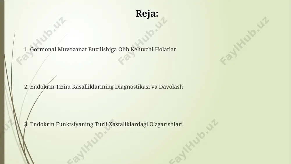 viloyatida o'tkazilgan 500 kishilik tadqiqot natijalariga ko'ra, 2-toifa diabet bilan kasallanganlarning 40% da insulin rezistentligi va glyukoza muvozanatining jiddiy buzilishi kuzatilgan. o'zbekistonda 2021-yilgi tadqiqotlar shuni ko'rsatdiki, qalqonsimon bez kasalliklari bilan og'rigan ayollarning 35 foizi toshkent shahrida yashaydi, bu gormonlar muvozanatining buzilishiga olib kelishi mumkin. gipertireozda endokrin o'zgarishlar gipertireozning kelib chiqishiga bog'liq holda, masalan, graves kasalligi yoki tug'ma gipertireozda, qon zardobi tarkibidagi tsh darajasi 0,01 miu/l dan past bo'ladi, bu esa gipofiz bezining faoliyatining susayishidan dalolat beradi. gipertireozda qalqonsimon bezning t3 va t4 gormonlari darajasi 2-3 barobar ortadi, bu esa yurak urish tezligining tezlashishi, vazn yo'qotishi va asabiylashuv kabi alomatlarga olib keladi, ayniqsa, 30-50 yosh oralig'idagi ayollarda ko'proq uchraydi. gipertireozli bemorlarning 70% gacha bo'lgan qismida oftalmopatiya kuzatiladi, bu esa ko'z soqqalarining chiqishi, ko'rishning buzilishi va ko'z atrofidagi to'qimalarning shishishi bilan namoyon bo'ladi, bu holat tokio kabi yirik shaharlarda ko'proq qayd etilgan. dori-darmonlarning endokrin tizimga ta'siri o'zbekistonning ayrim hududlarida yod etishmovchiligi tufayli …