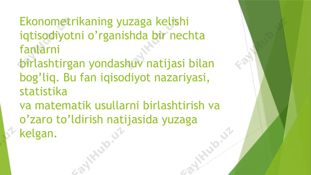 ekonometrika fanining usullari va vazifalari - Page 5