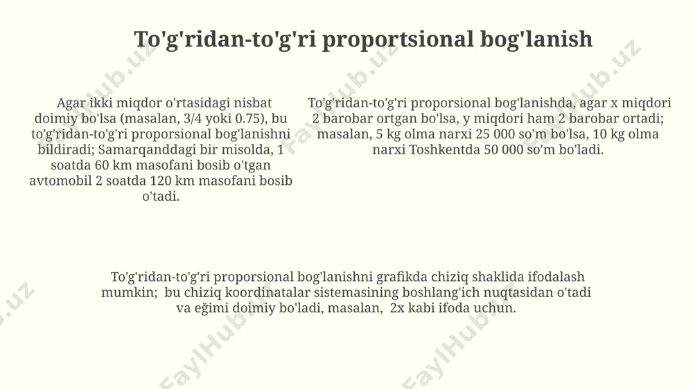 miqdorlar orasidagi bogʻlanish turlari va ularga oid masalalar - Page 5