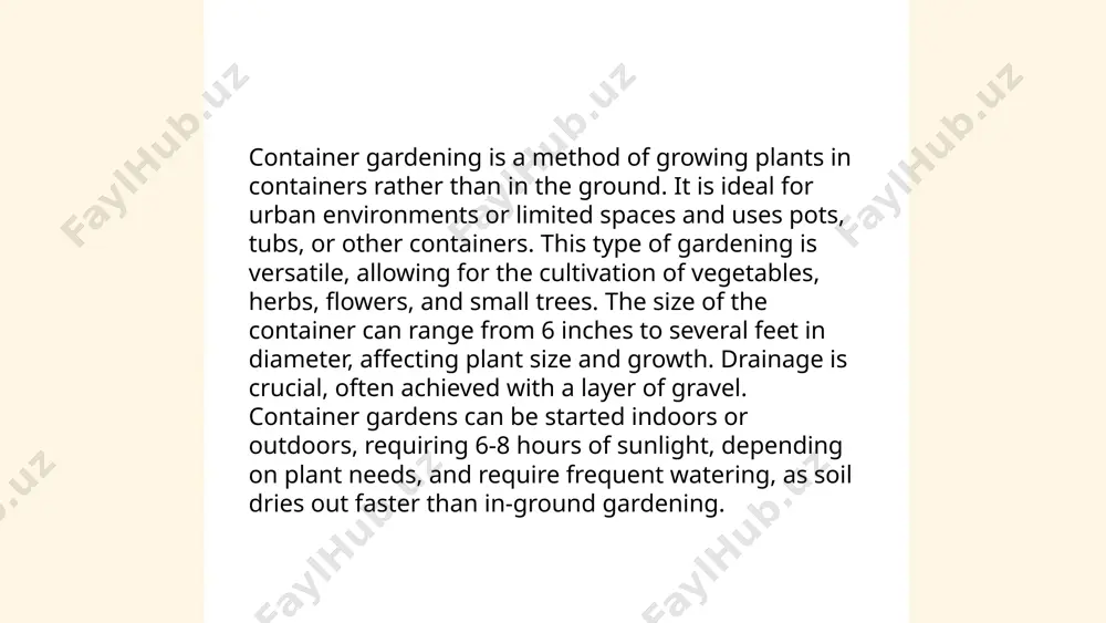 ort and nutrient efficiency. benefits include reduced pesticide use and improved soil health, making it popular in sustainable farming practices. gardening sardor shermatov thank you for your attention! image1.png image2.png image3.jpg /docprops/thumbnail.jpeg