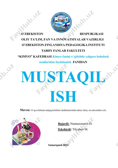 tabiiy-ilmiy savodxonlik tadqiqotchiligida — DOC
