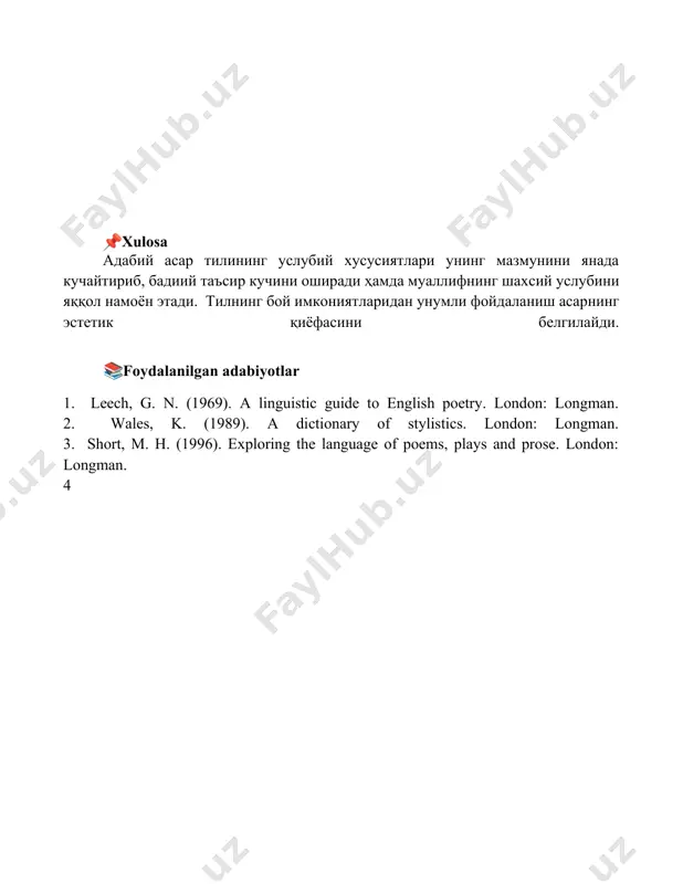 badiiy asar tilining stilistik xususiyatlari - Page 5