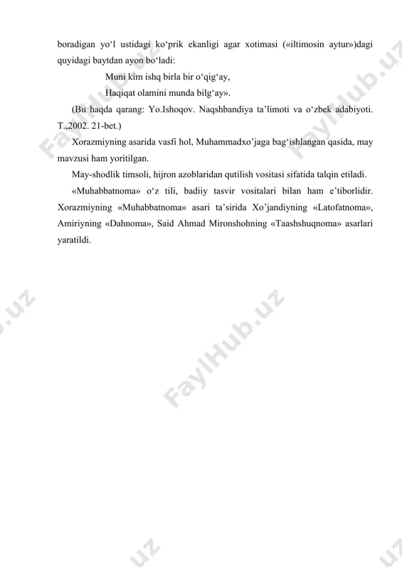 “xorazmiy va uning «muhabbatnoma» asari - Page 5