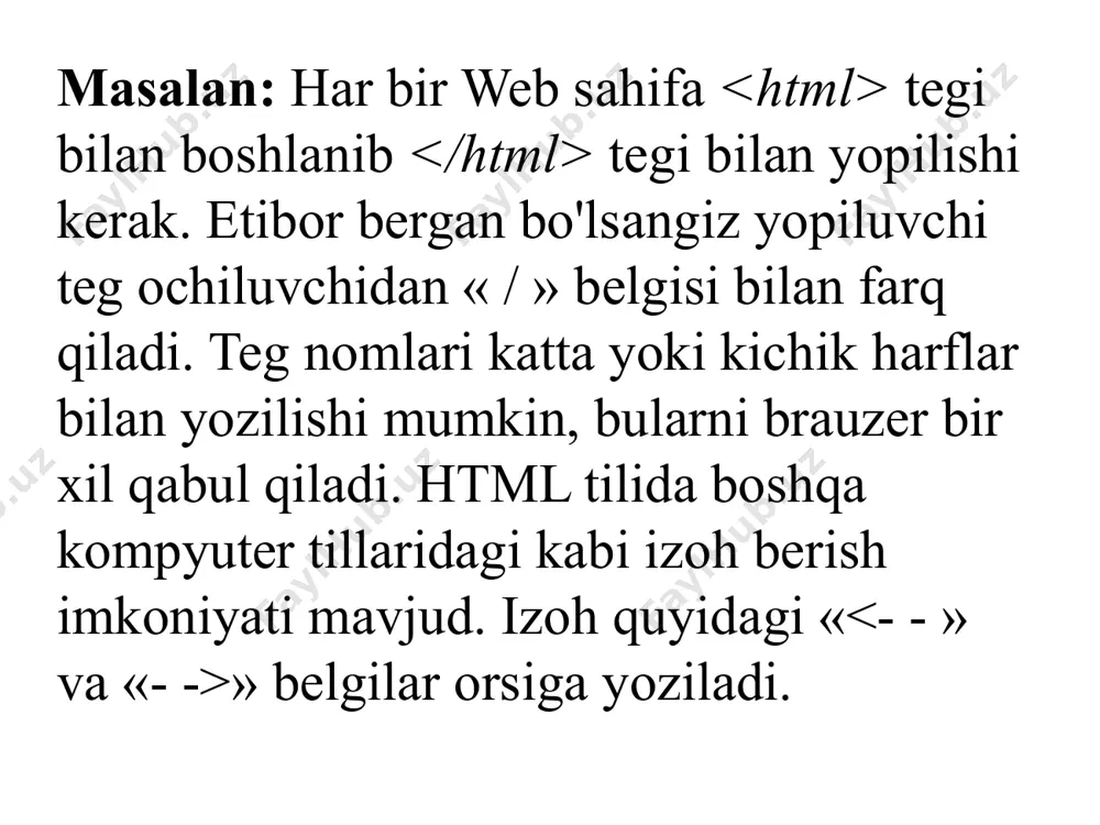 html hujjatining tuzilishi - Page 4