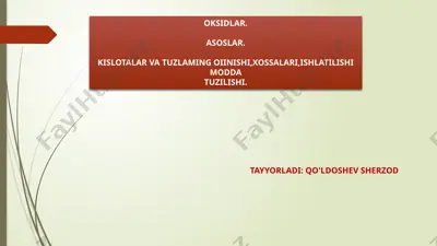 oksidlar — PPTX