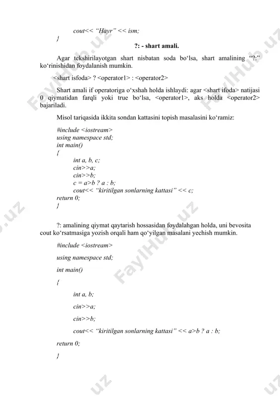 operator tushunchasi. shart operatori - Page 4