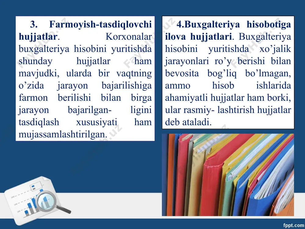 o’lib, so’zma-so’z tarjimada «calcul» - toshcha ya’ni “toshchalar bilan sanash” ma’nosini anglatadi. ikkiyoqlama yozuvning paydo bo’lishi kalkulyatsiya hisobini rivojlanishini yanada yuqoriroq pog’onaga qo’ydi. korxonaning umumiy buxgalteriyasi tarkibida kalkulyatsiya hisobining ajratib ko’rsatilishi yana buxgalteriya hisobini yanada ommalashtirish imkonini berdi. mahsulot tannarxini tarkibi va turlari. oddiy usul, me’yoriy (normativ) usul tannarxni aniqlashning buyurtma usuli ishlab chiqarish xarajatlari mahsulot (ish, xizmat) (bir xildagi mahsulotlar guruhi)ga doir alohida buyurtmalar bo’yicha identifikatsiyalanadigan va hisobga olinadigan yakka tartibda gi va mayda turkumli ishlab chiqarishga ega bo’lgan tashkilotlarda qo’llanadi. buyurtmaning obyekti bo’lib mahsulot (ish, xizmat), bir xildagi mahsulot (ish, xizmat)ning mayda turkumlari yoki ta’mirlash, montaj va eksperimental ishlar hisoblanadi. ishlab chiqarish jarayoni uzoq davom etadigan yirik mahsulotlarni tayyorlashda buyurtmalar yaxlit mahsulotga emas, balki uning tugallangan konstruktsiyalarga ega bo’lgan alohida agregatlari, uzellariga berilishi mumkin. tannarxni aniqlashning ushbu usulida barcha xarajatlar buyurtmaning yakunlanishiga qadar to’laligicha tugallanmagan ishlab chiqarish deb hisoblanadi. tannarxni aniqlashning bosqichli usuli boshlang’ich xom ashyo va materiallar …