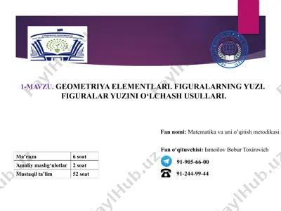 matematika va uni o’qitish metodikasi — PPTX