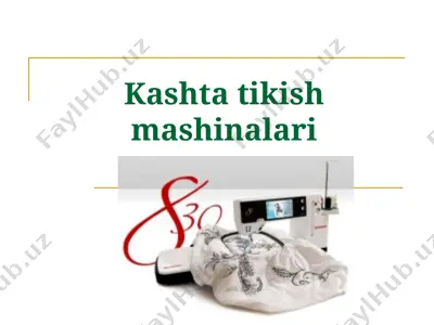 kashta tikish mashinalari — PPT