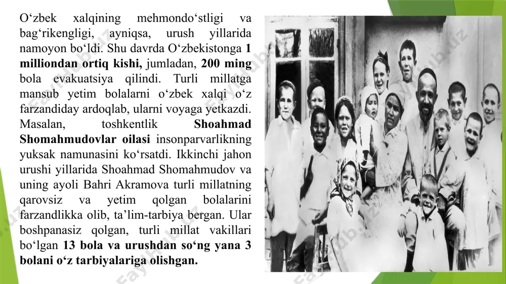 zbekiston - yagona vatan» degan g‘oya asosida haqiqiy vatandoshlik tuyg‘usini shakllantirish bu boradagi ishlarning muhim yo‘nalishiga aylandi. millatlararo totuvlikka e’tibor qaratilishi o‘zbekistonda yashayotgan millat va elatlarning turli kasb-korlarda faoliyat olib borishi, urf-odat va an’analardan xabardor bo‘lishiga zamin yaratmoqda. bu bevosita ma’naviy qadriyatlarning millat ichida rivoj topib, yanada boyishiga olib keladi. ayni paytda turli millat va elatlarning milliy an’ana va qadriyatlarini asrab-avaylash, ularni yanada rivojlantirish, boyitish masalasi davlatimizning doimiy e’tiborida bo‘lib kelmoqda. bugun umumiy o‘rta talim maktablarimizda 7 tilda – o‘zbek, qoraqalpoq, rus, qirg‘iz, turkman, qozoq va tojik tillarida bilim berilayotgani, shuningdek, ommaviy axborot vositalari o‘zbekistonda istiqomat qilayotgan millatlarning 10 ta tilida faoliyat olib borayotgani buning yorqin namunasidir. prezidentimiz sh.mirziyoyev 2020- yil yanvar oyida oliy majlisga qilgan murojaatnomasida, jamiyatda millatlararo totuvlik, diniy bag‘rikenglik muhitini mustahkamlash borasidagi ishlarni izchil davom ettirishni, bu borada 30- iyul – “xalqaro do‘stlik kuni” munosabati bilan yurtimizda birinchi marta “do‘stlik haftaligi”ni va “do‘stlik” xalqaro forum-festivalini o‘tkazishni taklif …