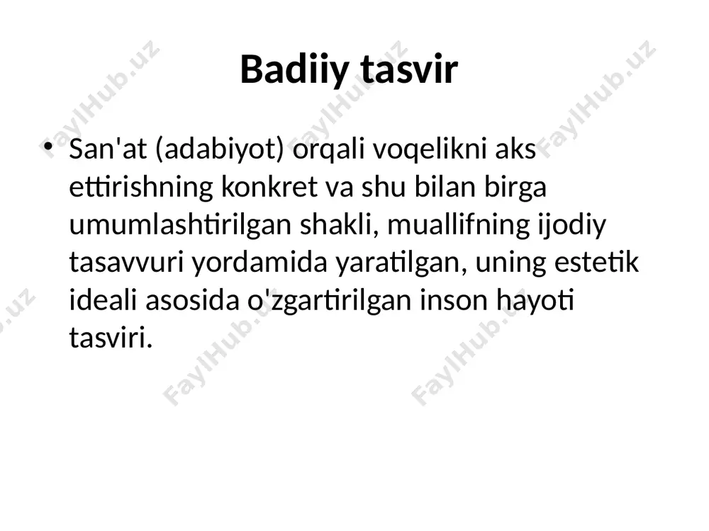 badiiy tasvir vositalari badiiy tasvir va oddiy tasvir - Page 5