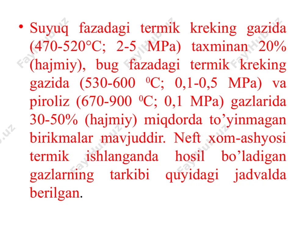 neftni qayta ishlashda hosil bo’ladigan olefin uglevodorodlar - Page 5
