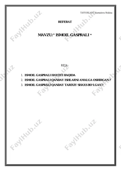 ismoil gasprali — PDF