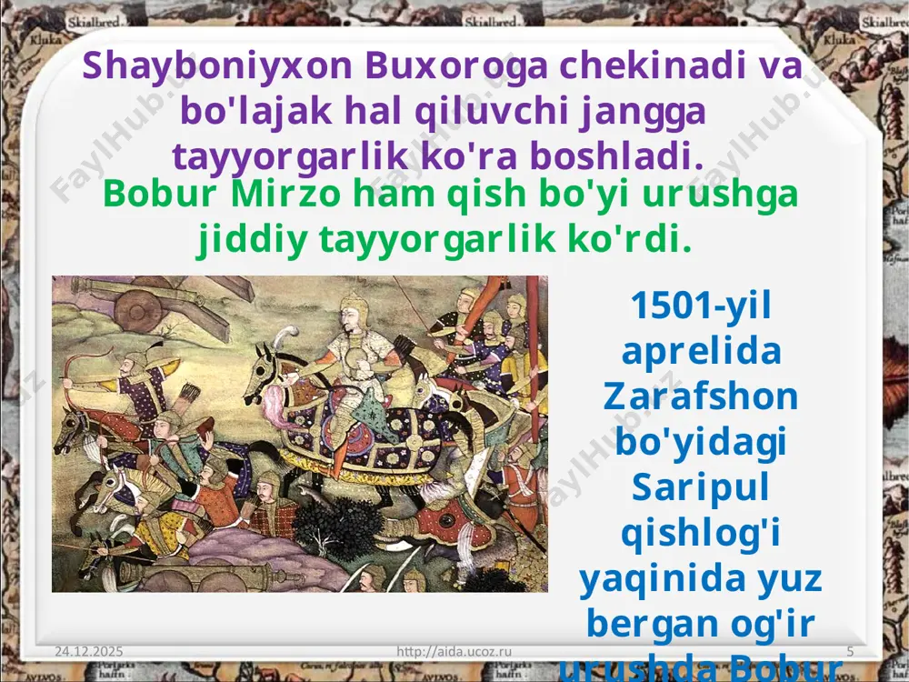 bobur mirzoning shayboniyxonqa qarshi kurashi - Page 5