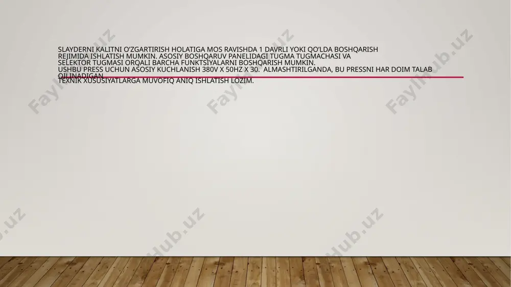 4-ustunli gidravlik press (30 tonna) - Page 5