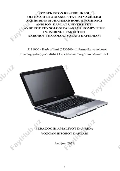 pedagogik amaliyot hisoboti — DOC
