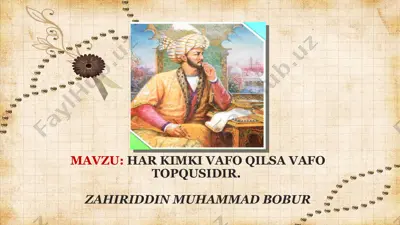 zahiriddin muhammad bobur — PPT