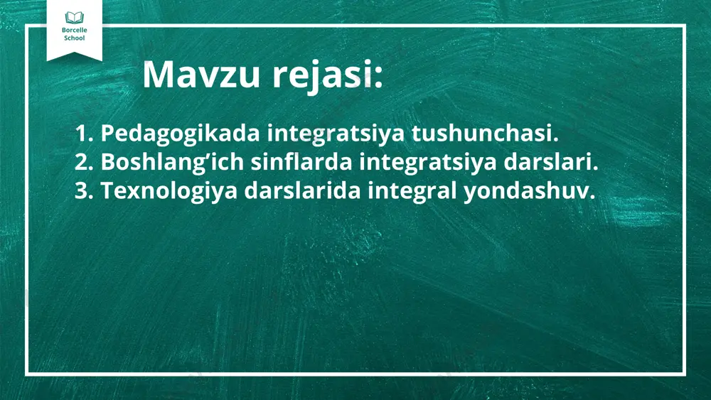 dashuv asosida boshlang'ich sinf o'quchilarida mantiqiy fikrlash qobiliyatini rivojlantirishda innovatsion-metodlardan foydalanilganligini ta"kidlash muhim bo'lib, biz quyidagilardan foydalandik (1-rasm): intellektual jarayonlar, ular fikrlash, mulohaza yuritish, asoslash, isbotlash holatlarini uyg'otadi (analiz, sintez, umumlashtirish, taqgoslash); emotional jarayonlar (muvaffaqiyat, xursandchilik, o'z yutuqlaridan faxrlanish, faoliyatdan qoniqishni boshdan kechirish); 3) tartibga soluvchi jarayonlar (kuchlarni jamlash sifatida irodaviy intilishlar, maqsadga yo'nalganlik, qaror qabul qilish, tirishqoqlik, qat' iyatlilik, diqqat); 4) ijodiy jarayonlar, ular tasavvur, xayolot, yangi obrazlarni, modellarni yaratish va b.q. 01 02 borcelle school integratsiyalashgan ta'lim tizimining asosi bo'lgan faoliyatga asoslangan yondashuv o'qituvchiga aniq uchinchi, eng muhim bolalar tafakkur turini rivojlantirishga imkon beradi. o'qituvchining integratsiyani kengaytirish va chuqurlashtirish bo'yicha faol ishi boshlang'ich sinf o'quechilarini o'qitish va tarbiyalash, ularning ijodiy fikrlash faoliyatini shakllantirish muammolarini kompleks hal qilishning muhim usullaridan biridir. ushbu jarayon ijodiy fikrlaydigan o'qituvchiga mukammallikni o'qitishning haqiqiy cho'qqilariga chiqishga imkon beradi 01 02 borcelle school ta’lim integratsiyasi chuqur ildizi klassik pedagogikaga borib taqaladi va o‘zaro fanlararo bog‘liqlik, …