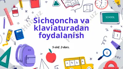 sichqoncha va klaviaturadan foydalanish — PPTX