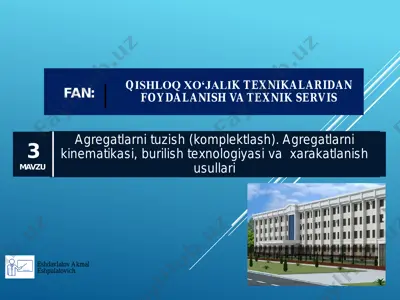 agregatlarni tuzish (komplektlash) — PDF