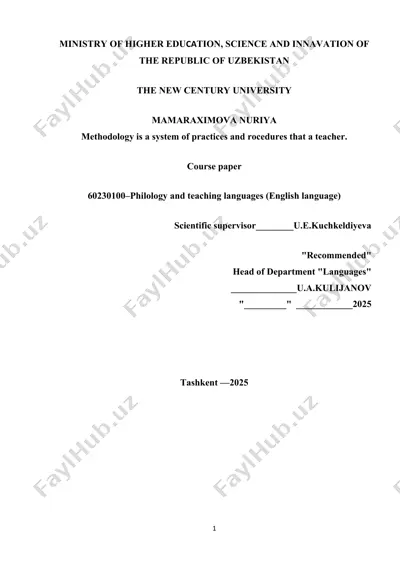 methodology in teaching english language — DOCX