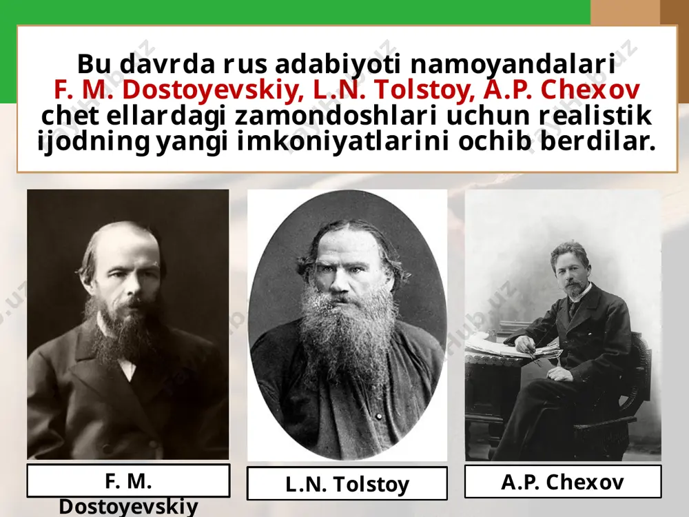 xix asr oxiri — xx asrning boshlarida adabiyot 9 - sinf - Page 3