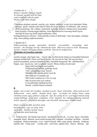 zulfiyaxonimning 106 yilligi — DOCX